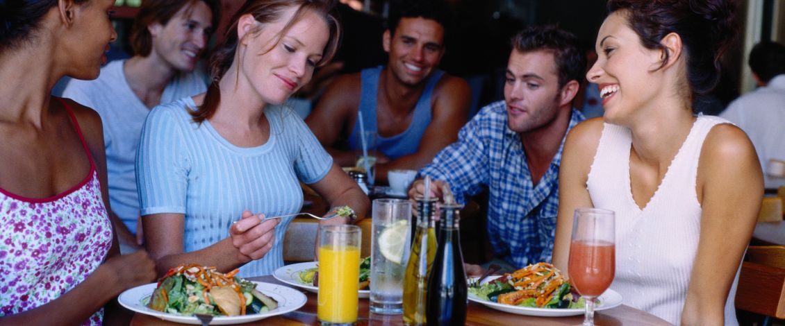 friends dining at restaurant